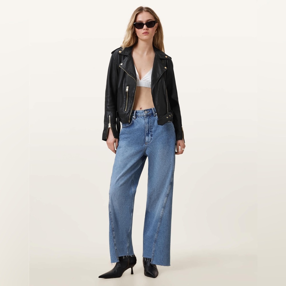 AllSaints BALFERN LEATHER BIKER JACKET - Picture 5 of 16